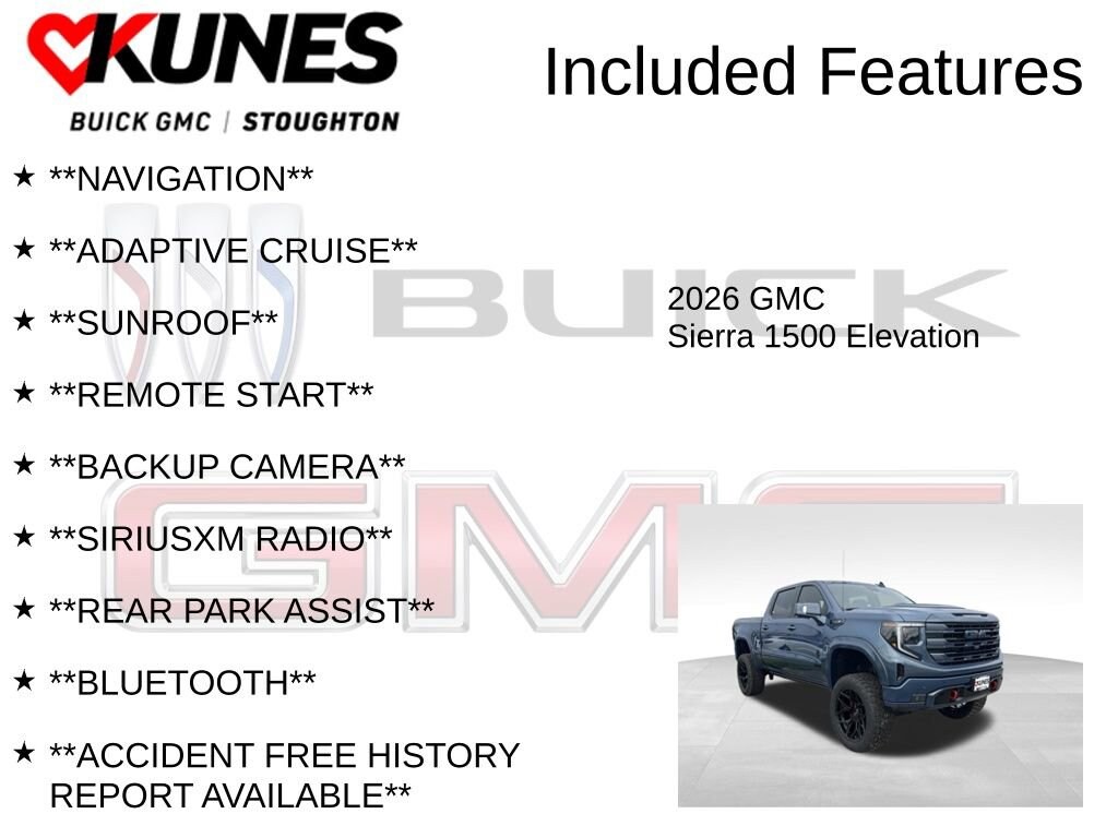 New 2026 GMC Sierra 1500 Elevation Truck
