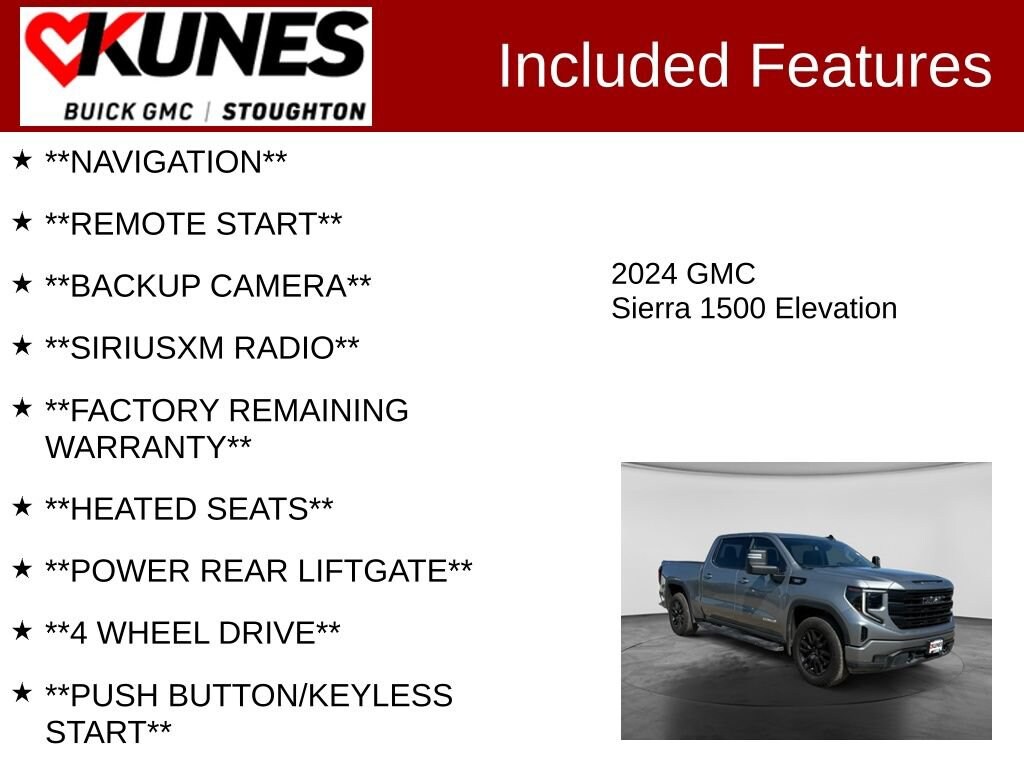 Used 2024 GMC Sierra 1500 Elevation Truck