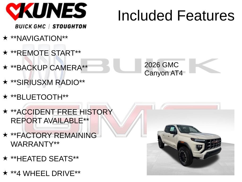 New 2026 GMC Canyon AT4 Truck