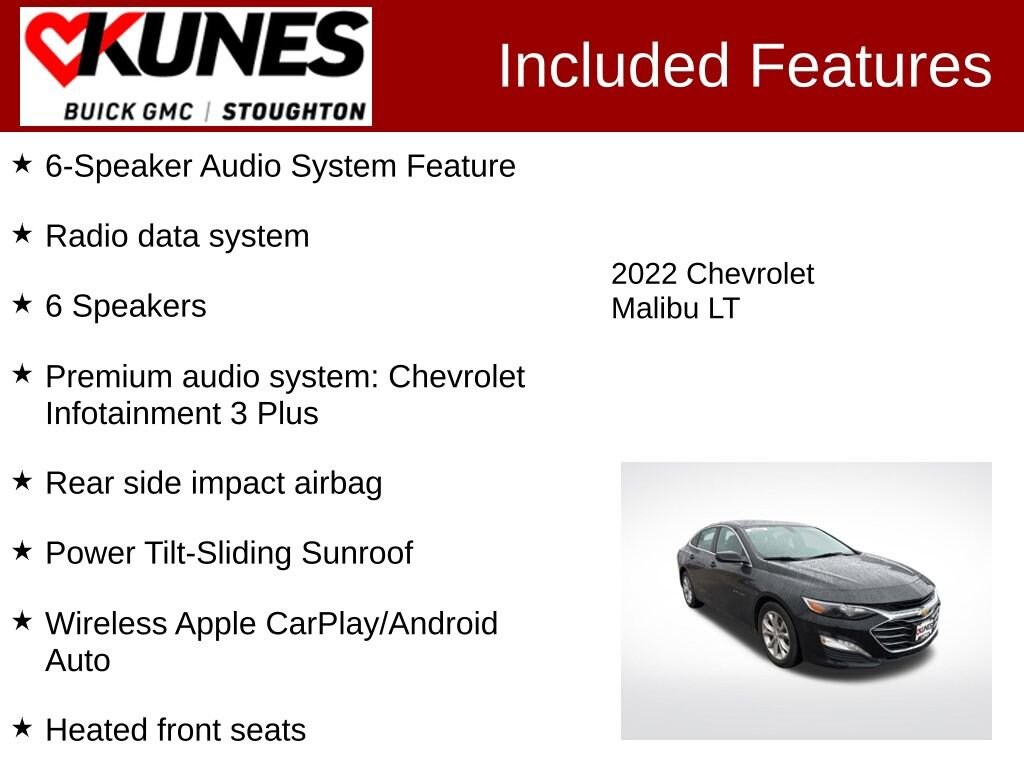 Used 2022 Chevrolet Malibu LT Car