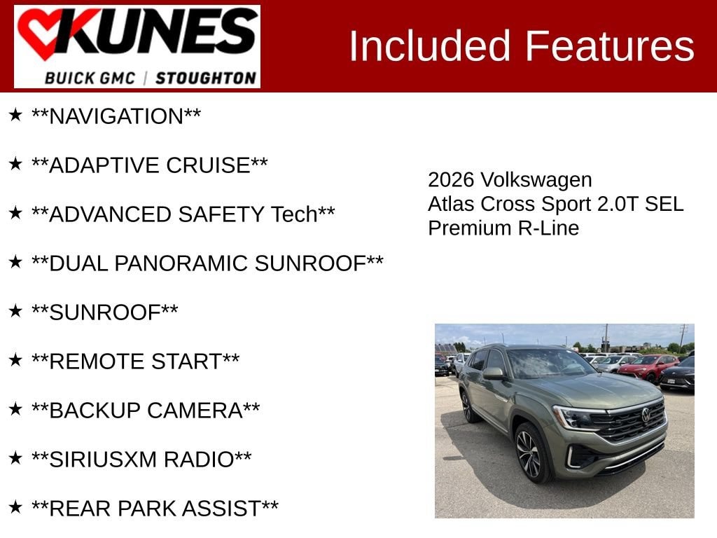 Used 2026 Volkswagen Atlas Cross Sport 2.0T SEL Premium R-Line