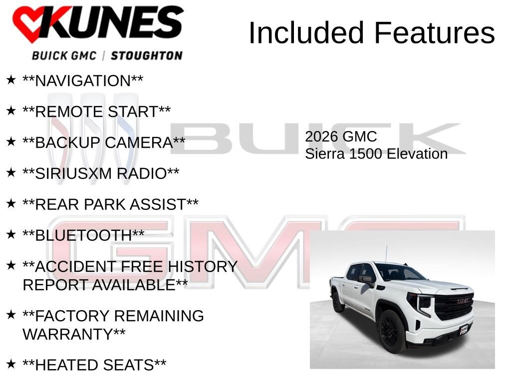 New 2026 GMC Sierra 1500 Elevation Truck