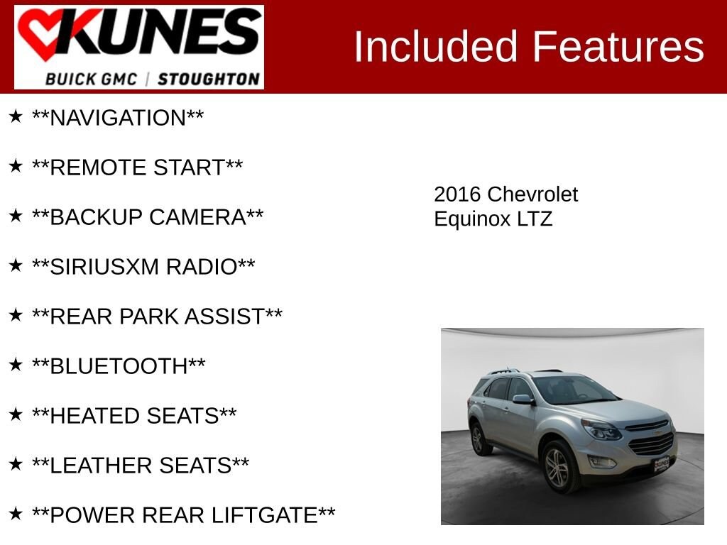 Used 2016 Chevrolet Equinox LTZ SUV