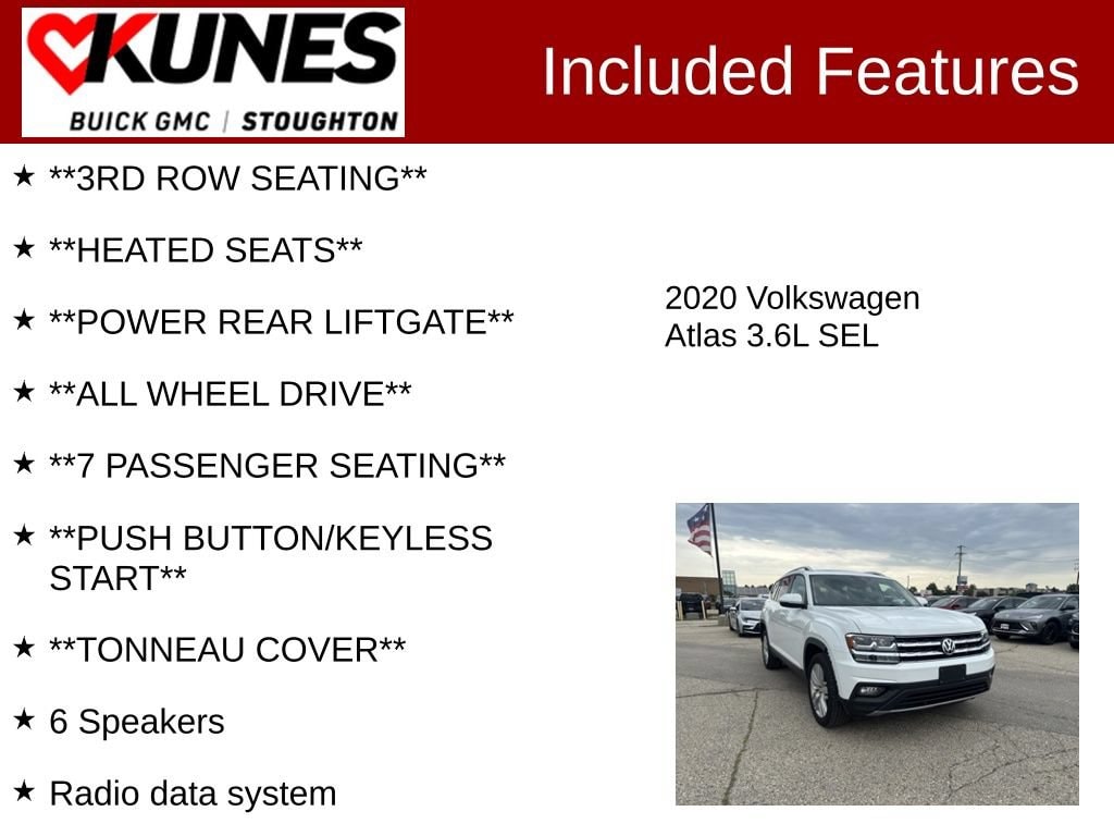 Used 2020 Volkswagen Atlas 3.6L V6 SEL