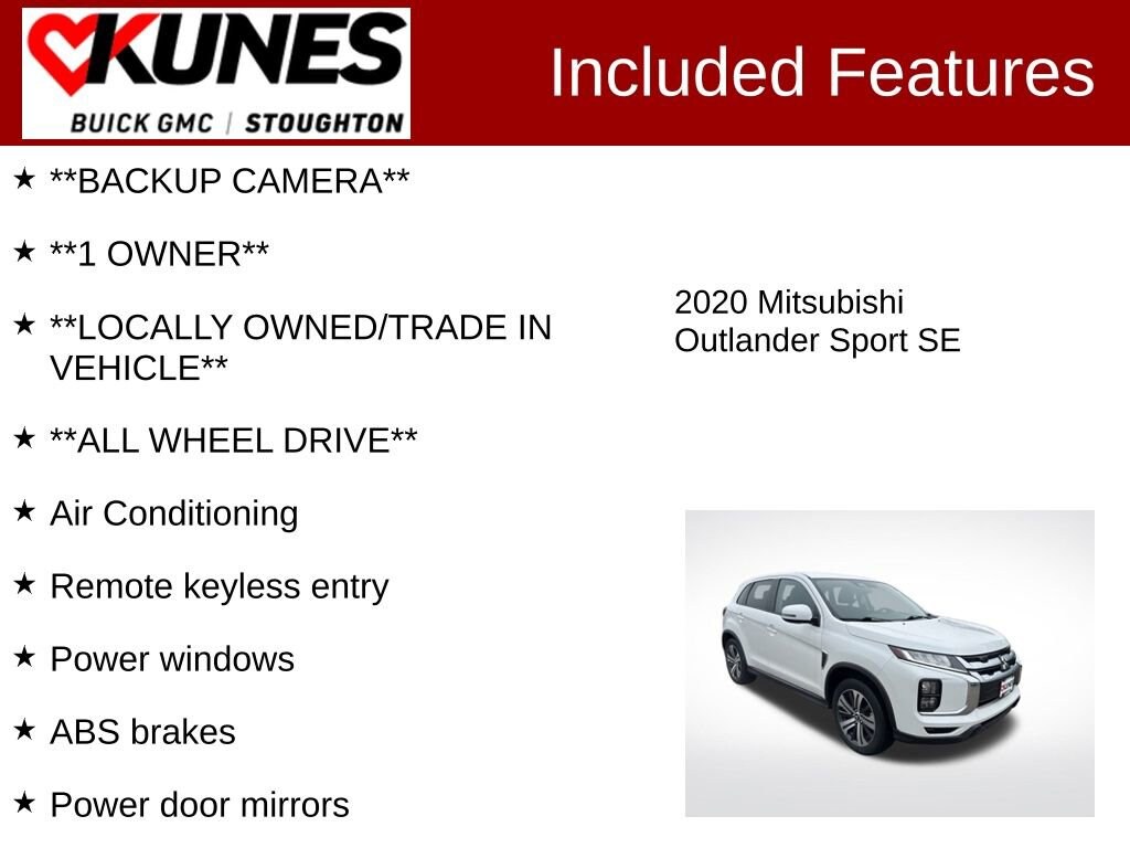Used 2020 Mitsubishi Outlander Sport SE 2.0