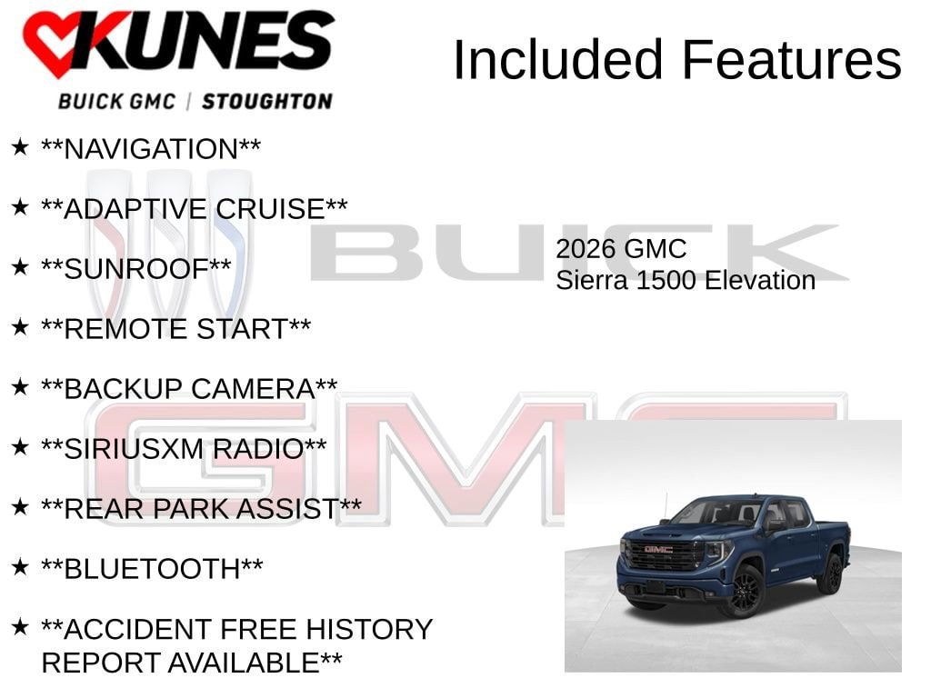 New 2026 GMC Sierra 1500 Elevation Truck