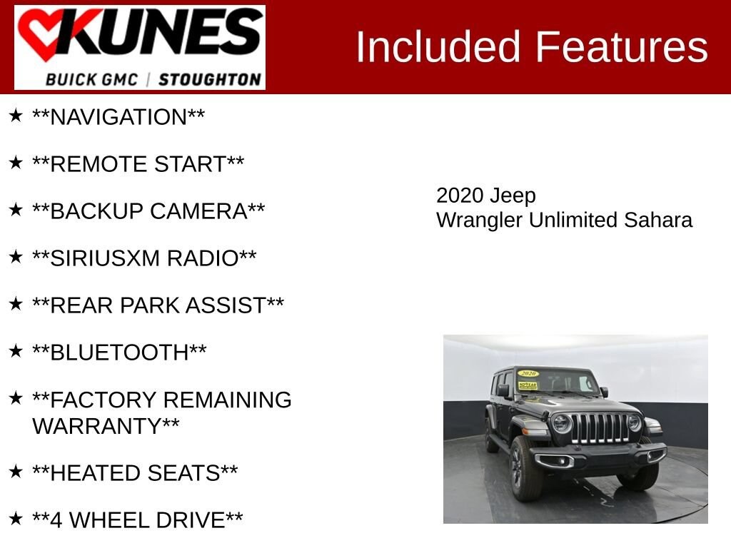Used 2020 Jeep Wrangler Unlimited Sahara