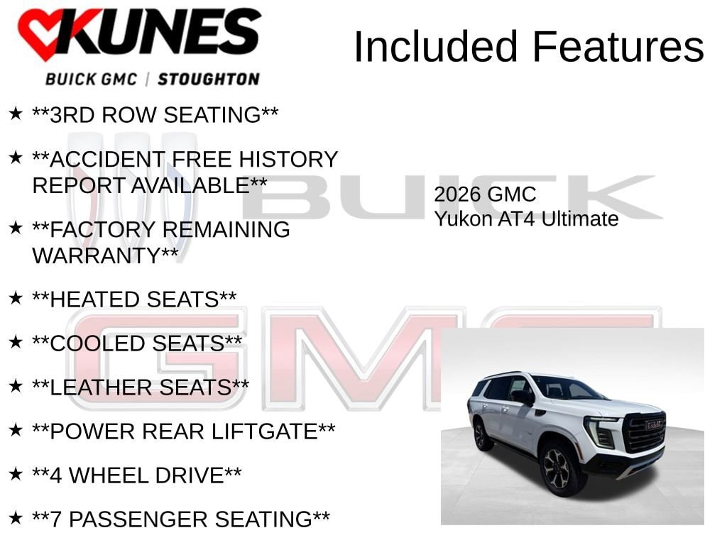 New 2026 GMC Yukon AT4 Ultimate SUV