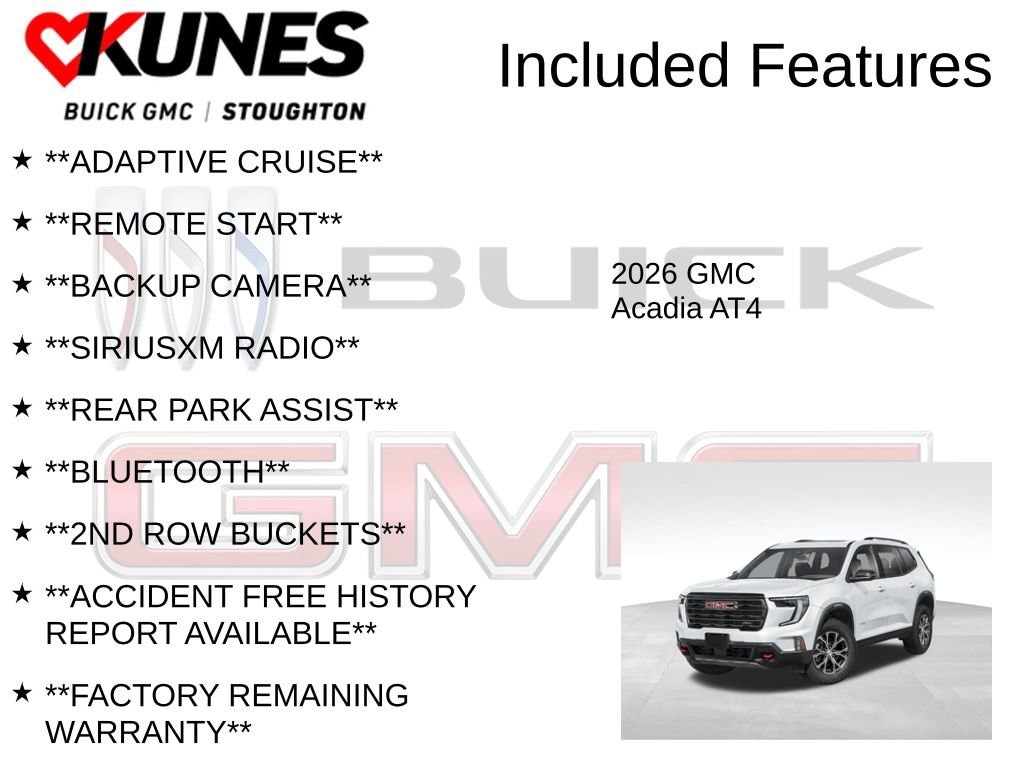 New 2026 GMC Acadia AT4 SUV