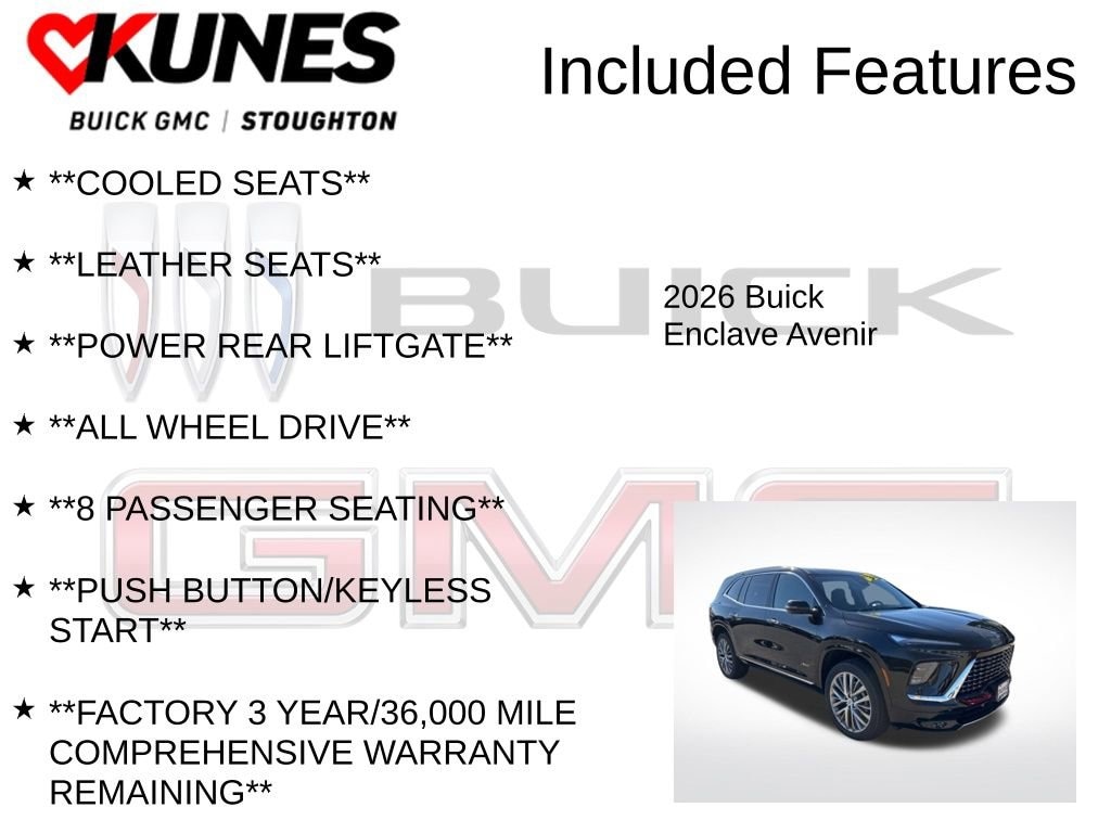New 2026 Buick Enclave Avenir SUV