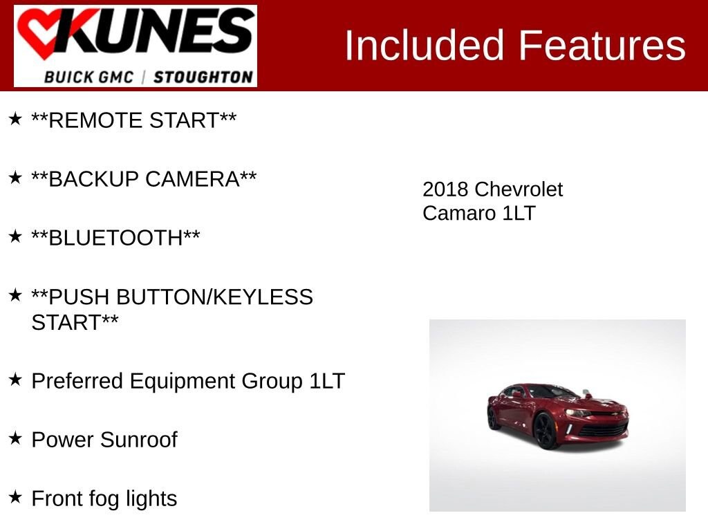 Used 2018 Chevrolet Camaro 1LT Performance