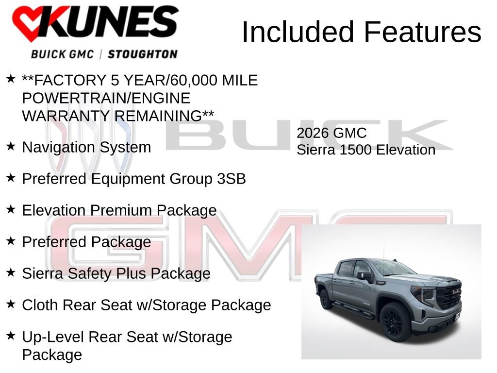 New 2026 GMC Sierra 1500 Elevation Truck