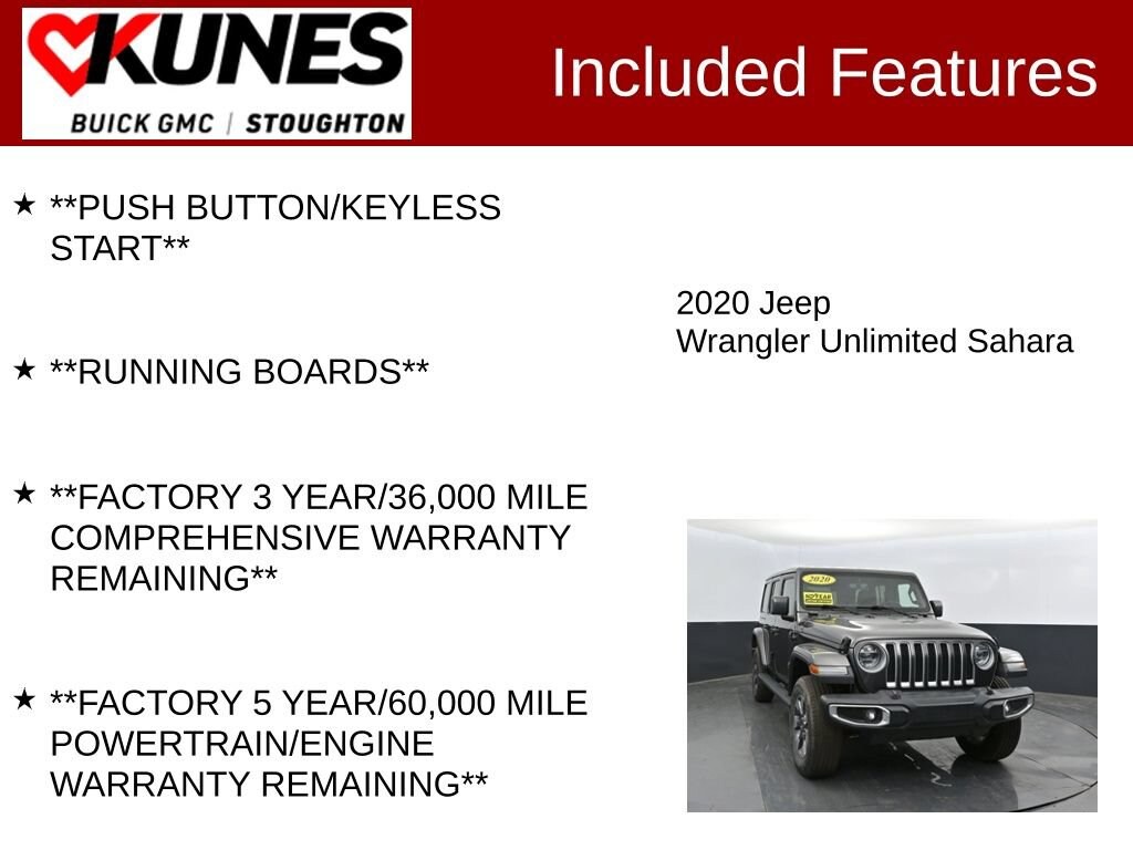 Used 2020 Jeep Wrangler Unlimited Sahara