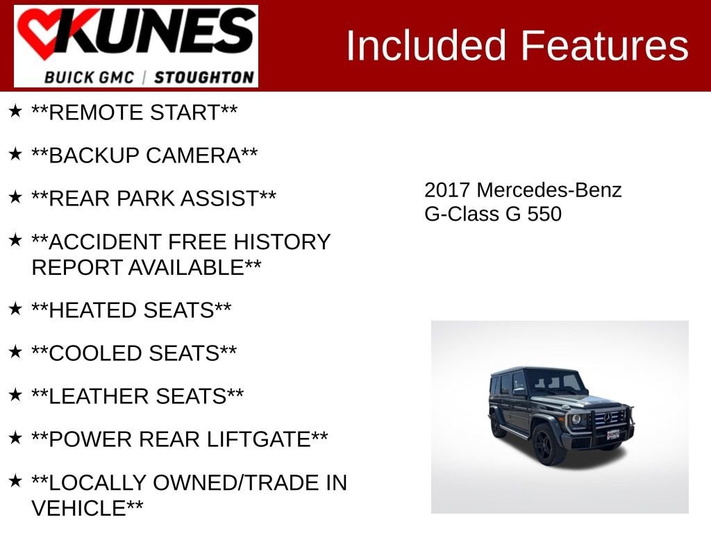 Used 2017 Mercedes-Benz G-Class G 550