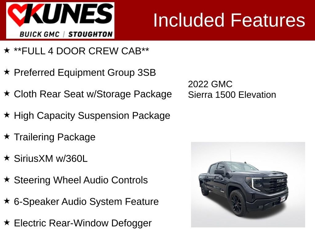 Used 2022 GMC Sierra 1500 Elevation Truck