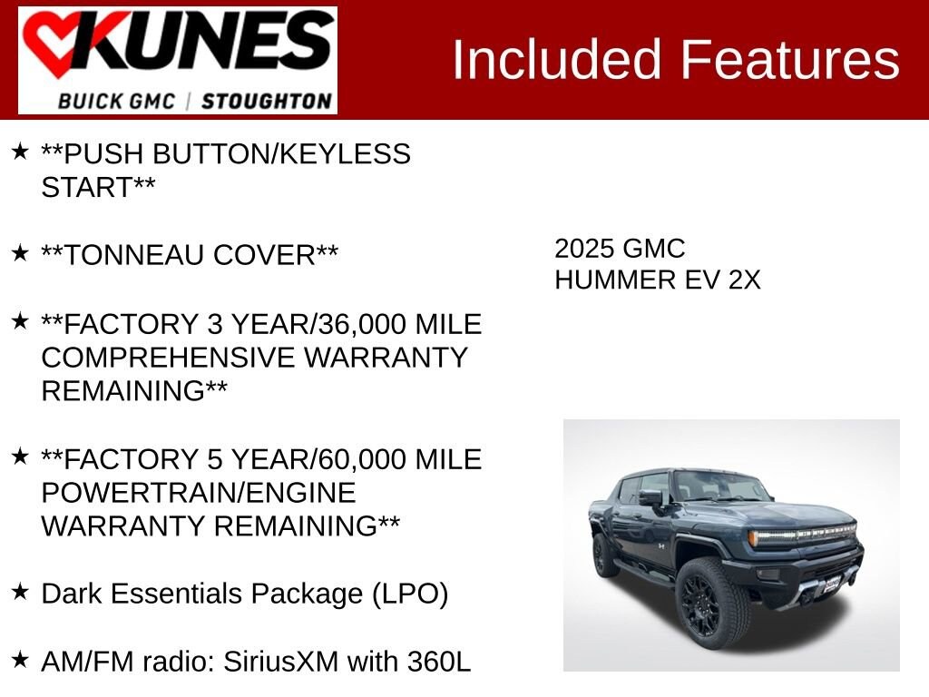 New 2025 GMC HUMMER EV Pickup 2X Truck