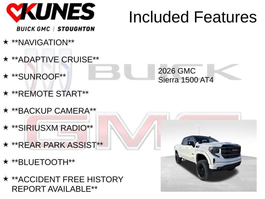 New 2026 GMC Sierra 1500 AT4 Truck