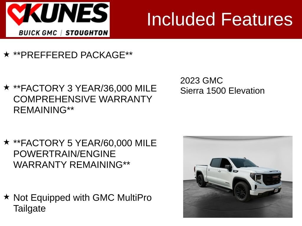 Used 2023 GMC Sierra 1500 Elevation Truck