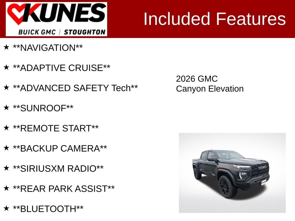 Used 2026 GMC Canyon Elevation Truck