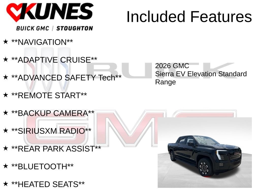 Used 2026 GMC Sierra EV Elevation with VIN 1GT1ESEHXTU400547 for sale in Stoughton, WI