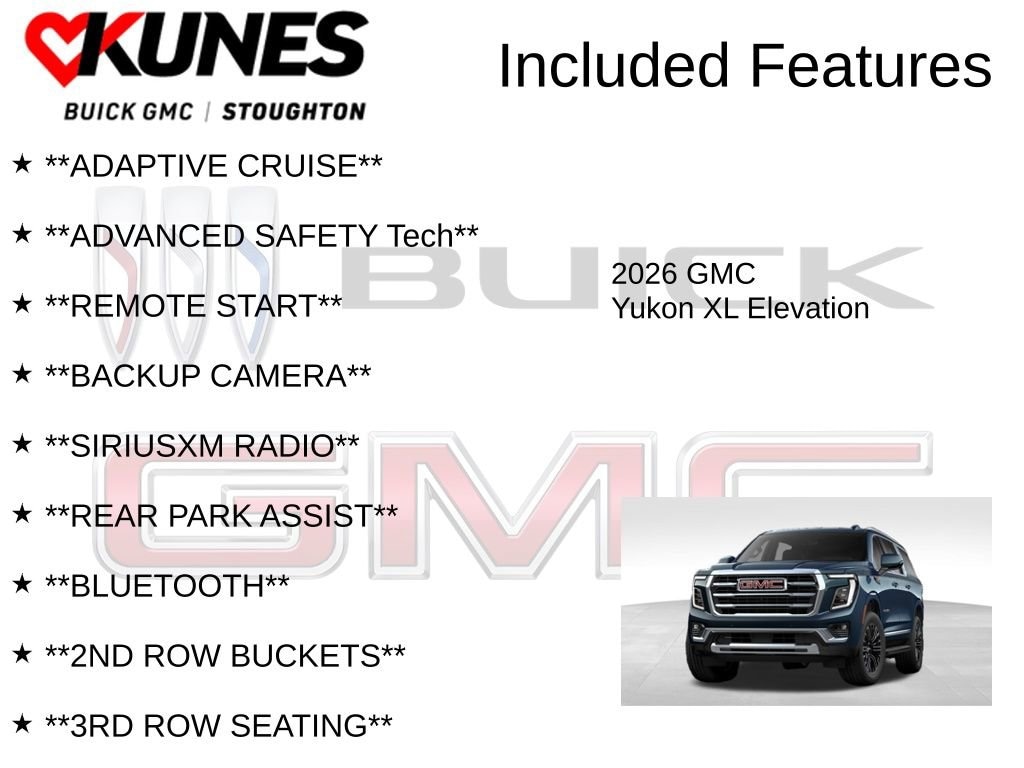 New 2026 GMC Yukon XL Elevation SUV