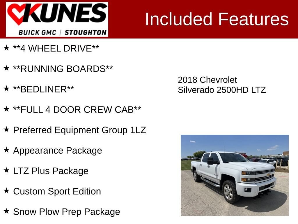 Used 2018 Chevrolet Silverado 2500 HD LTZ Truck