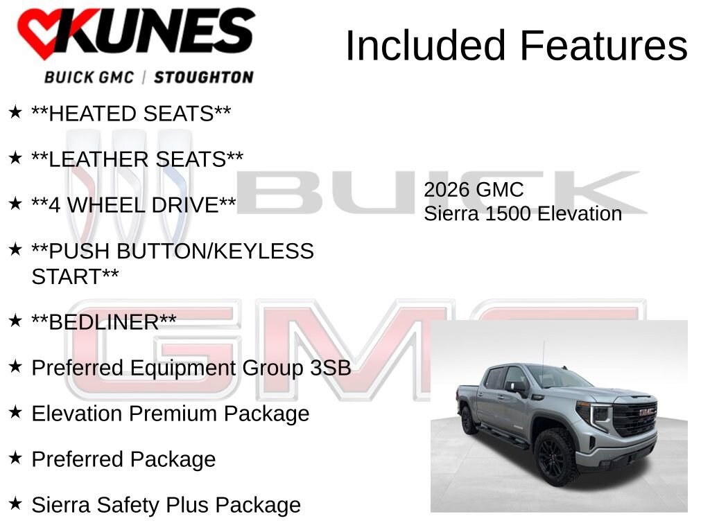 New 2026 GMC Sierra 1500 Elevation Truck