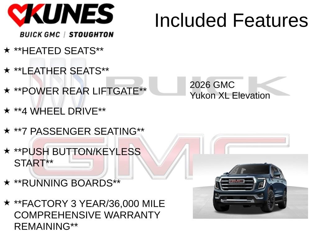 New 2026 GMC Yukon XL Elevation SUV