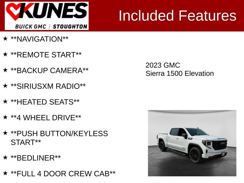 Used 2023 GMC Sierra 1500 Elevation Truck