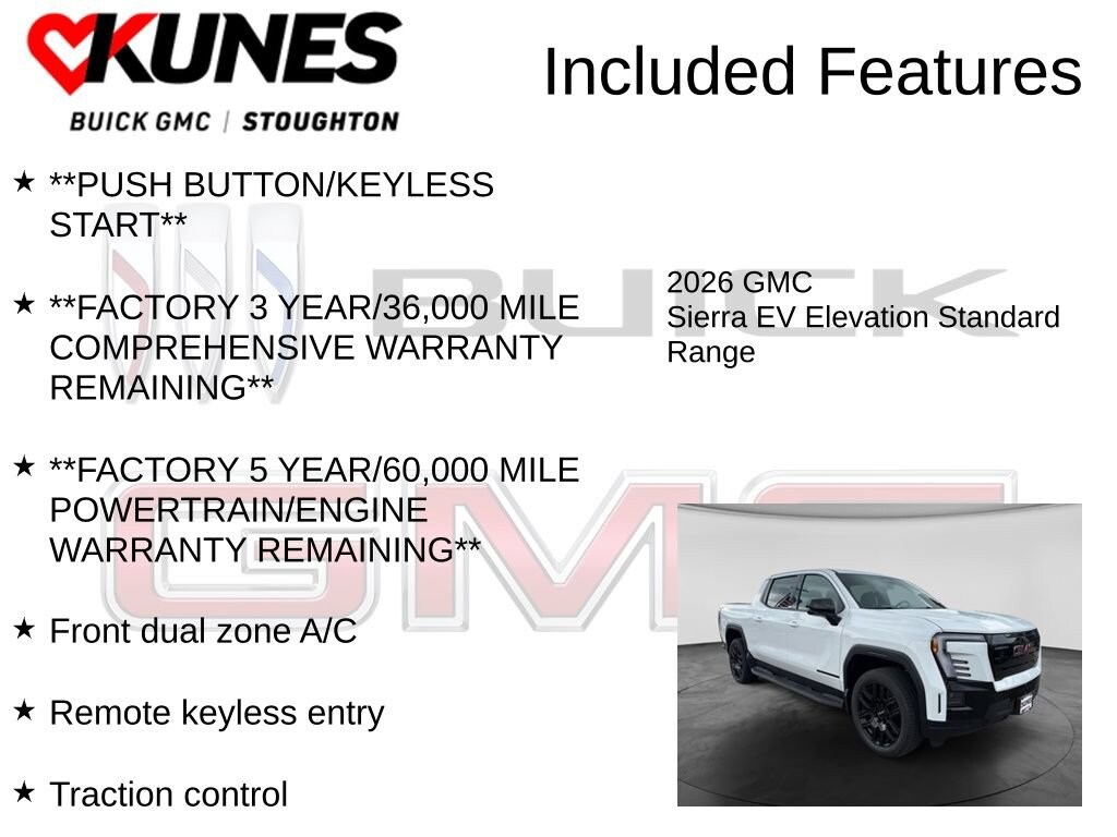 Used 2026 GMC Sierra EV Elevation Standard Range Truck