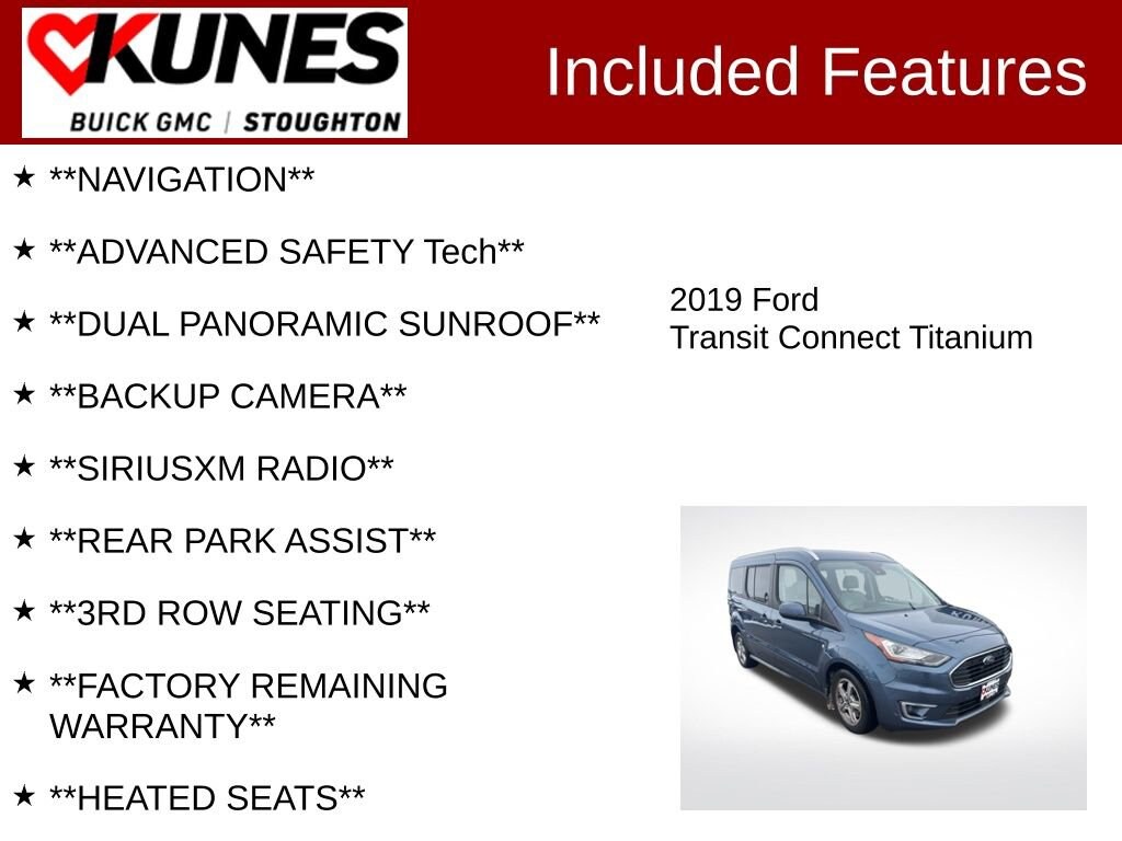 Used 2019 Ford Transit Connect Wagon Titanium