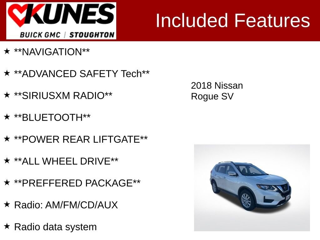 Used 2018 Nissan Rogue SV