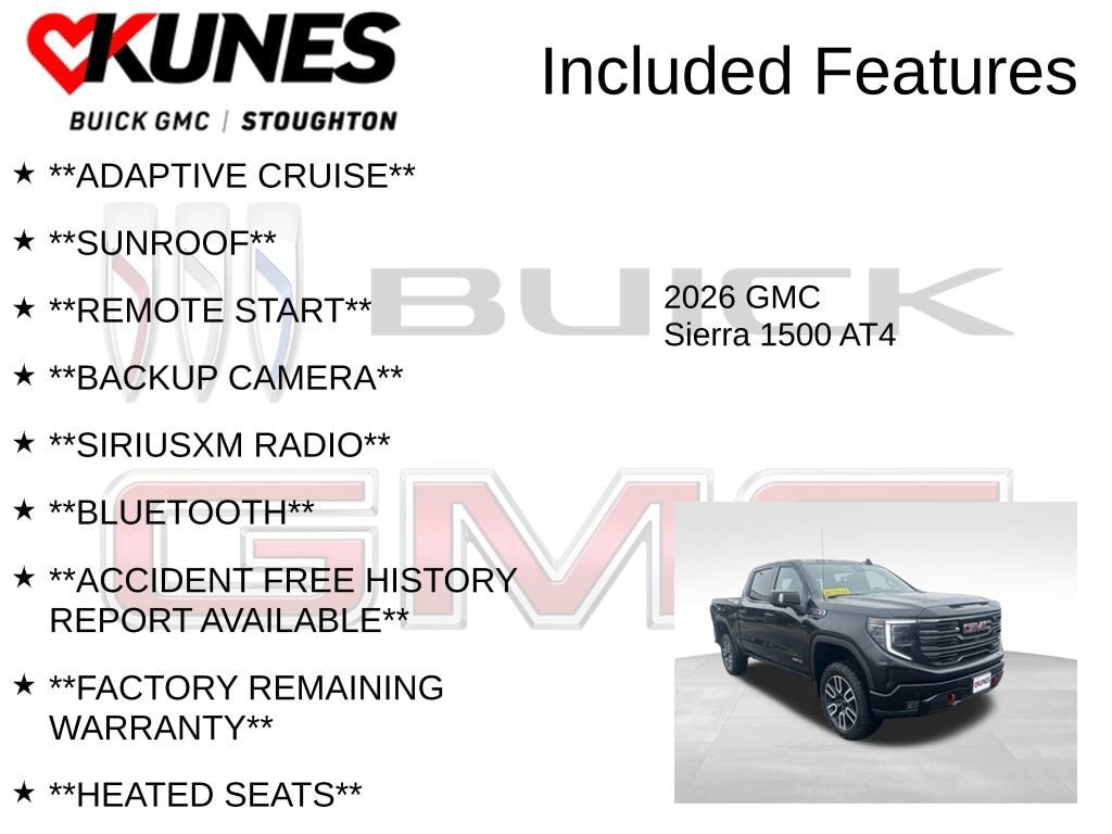 New 2026 GMC Sierra 1500 AT4 Truck