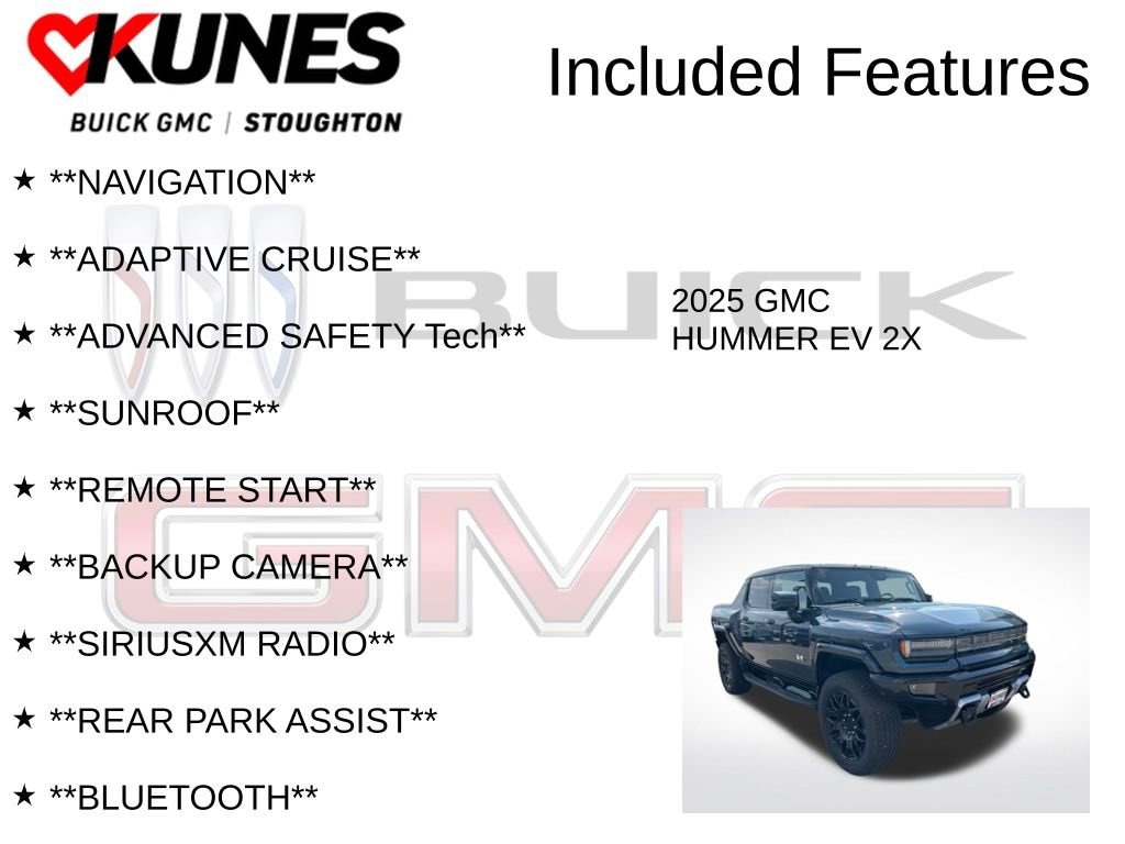Used 2025 GMC HUMMER EV 2X with VIN 1GT40BDD7SU118505 for sale in Stoughton, WI