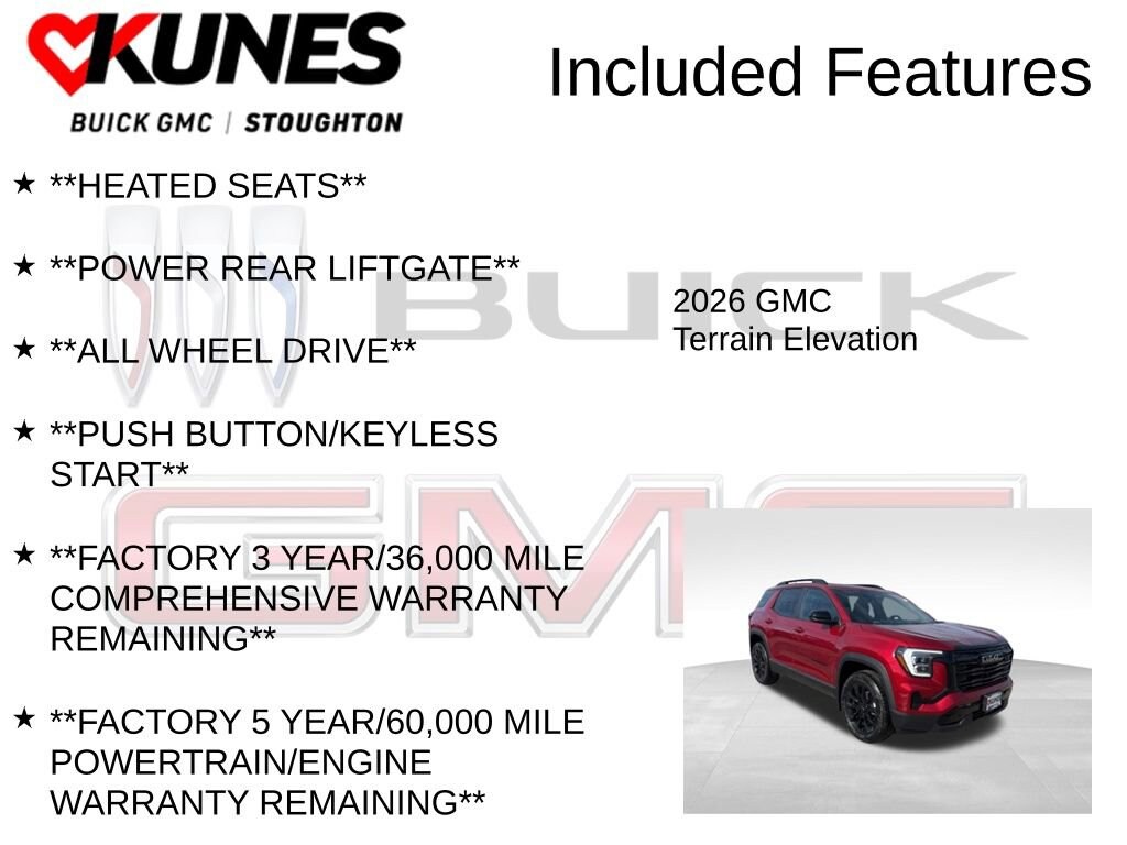 New 2026 GMC Terrain Elevation SUV