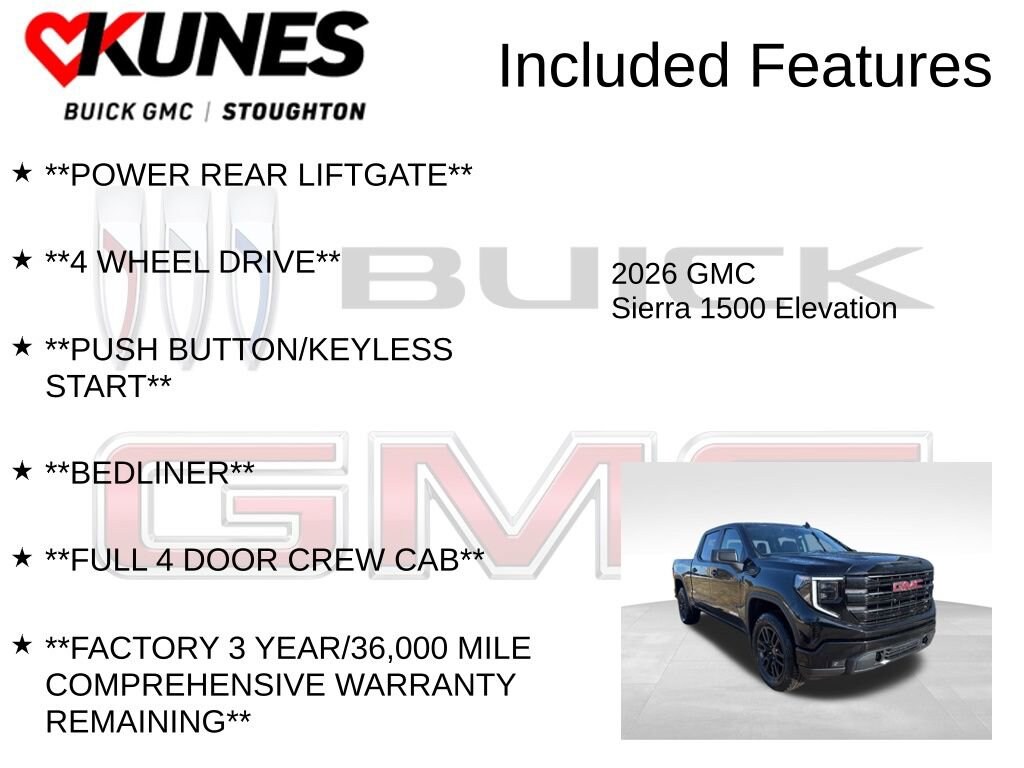New 2026 GMC Sierra 1500 Elevation Truck