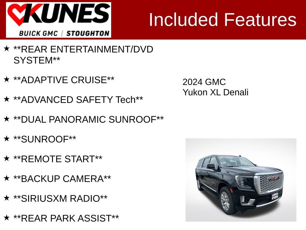 Used 2024 GMC Yukon XL Denali with VIN 1GKS2JKL5RR224989 for sale in Platteville, WI