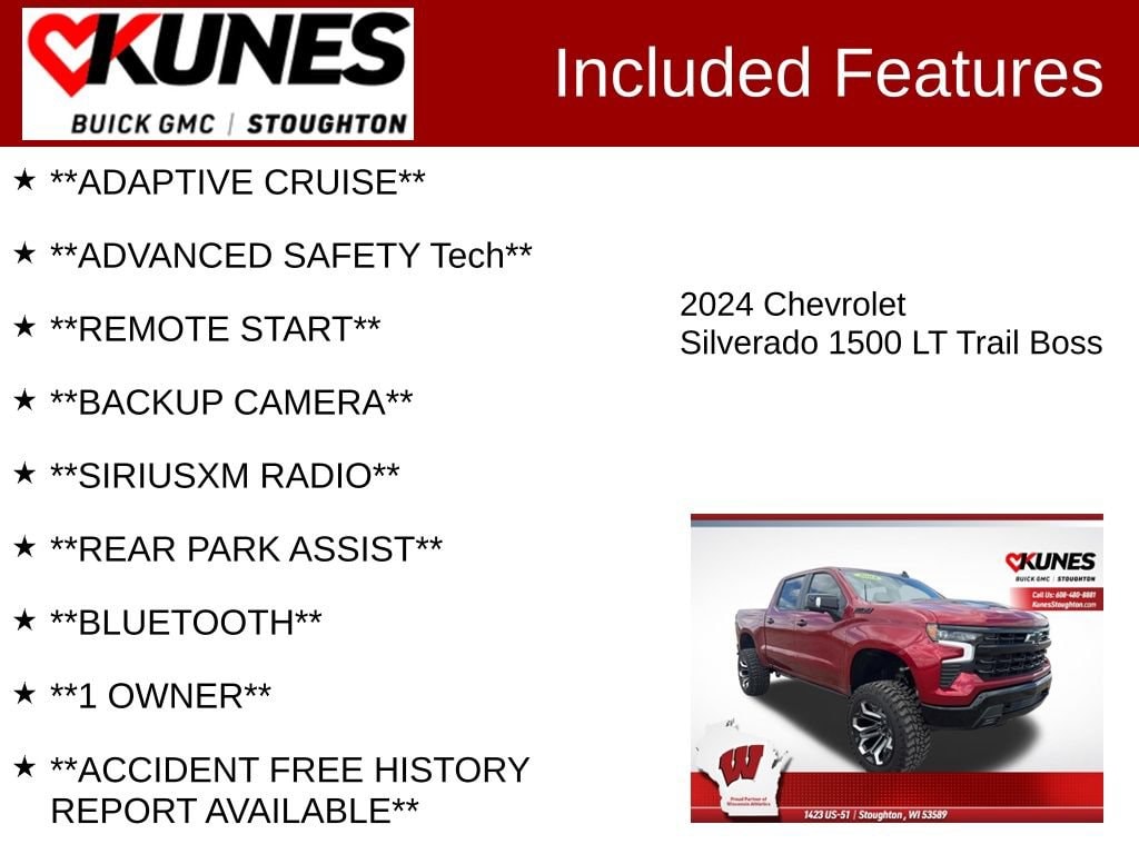 Used 2024 Chevrolet Silverado 1500 LT Trail Boss Truck