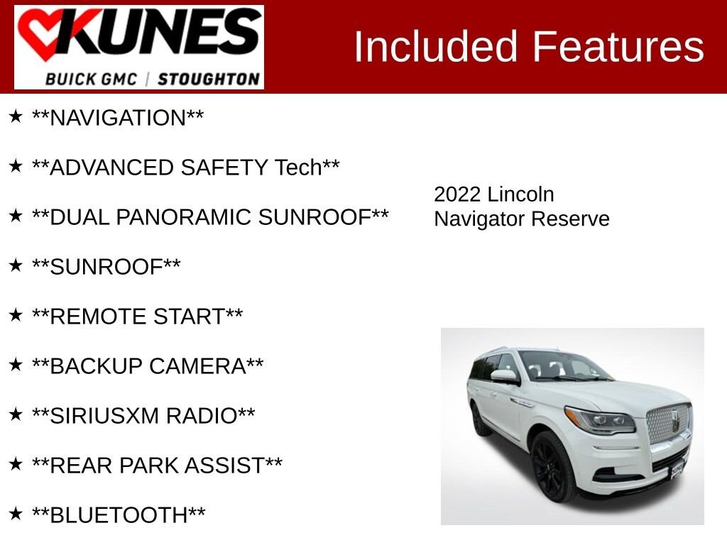Used 2022 Lincoln Navigator Reserve