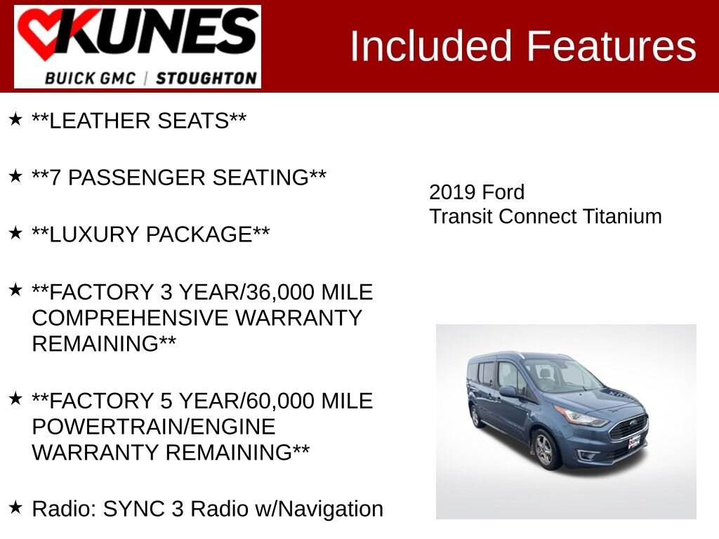 Used 2019 Ford Transit Connect Wagon Titanium