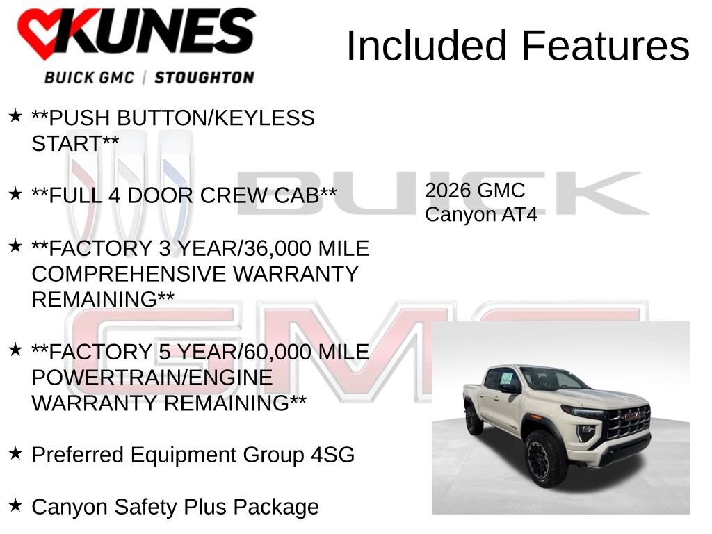 New 2026 GMC Canyon AT4 Truck