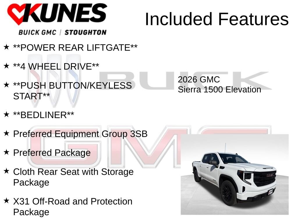New 2026 GMC Sierra 1500 Elevation Truck