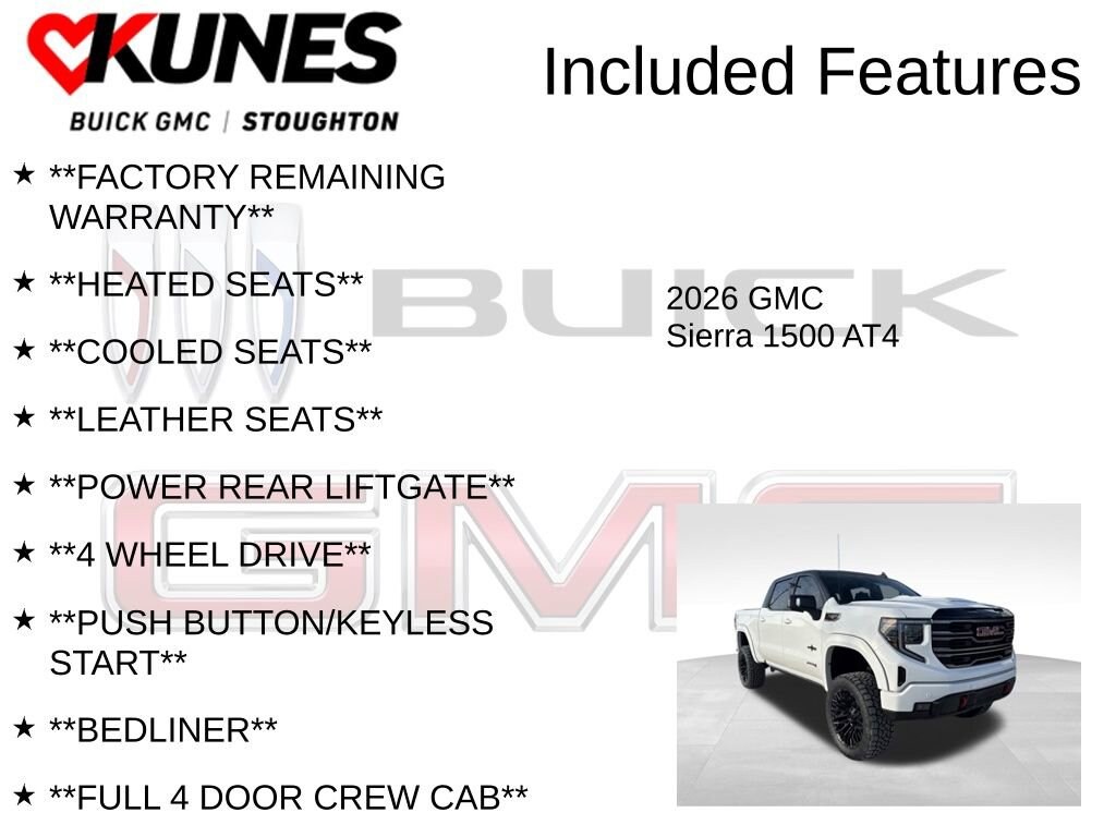 New 2026 GMC Sierra 1500 AT4 Truck