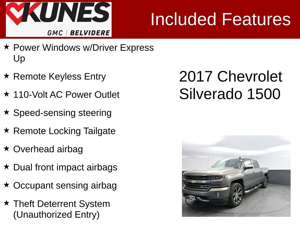 Used 2017 Chevrolet Silverado 1500 LTZ Truck