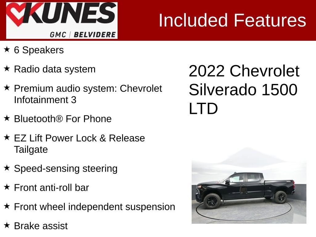 Used 2022 Chevrolet Silverado 1500 LTD Custom Trail Boss Truck