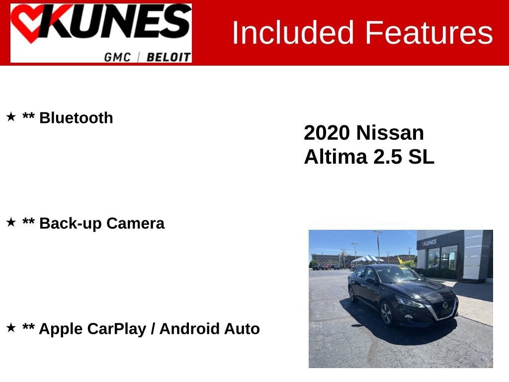 Used 2020 Nissan Altima SL with VIN 1N4BL4EW4LC112586 for sale in Beloit, WI