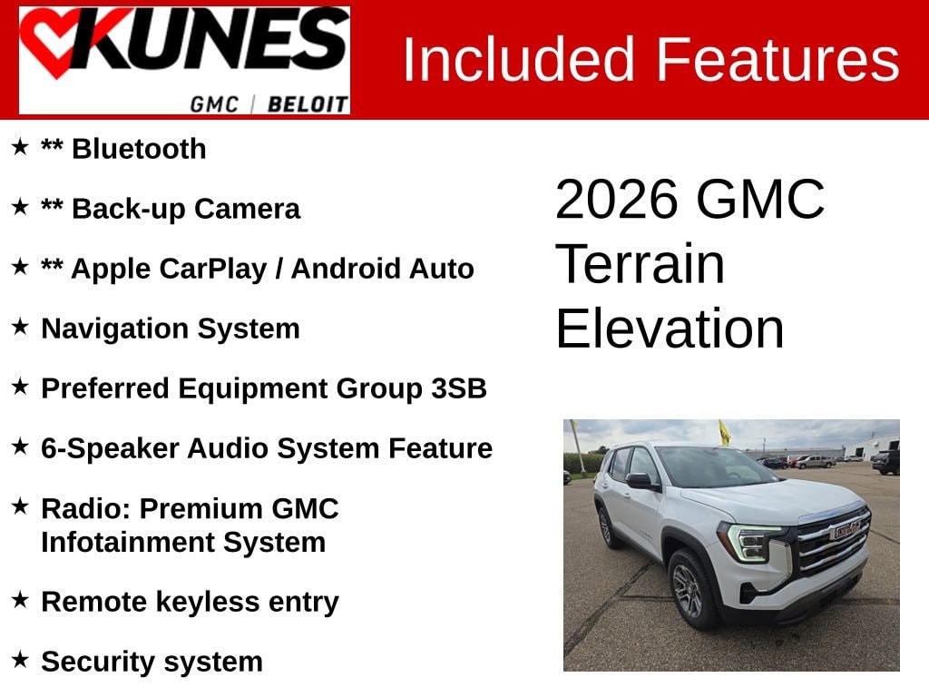 New 2026 GMC Terrain Elevation SUV
