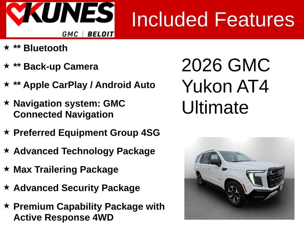 New 2026 GMC Yukon AT4 Ultimate SUV