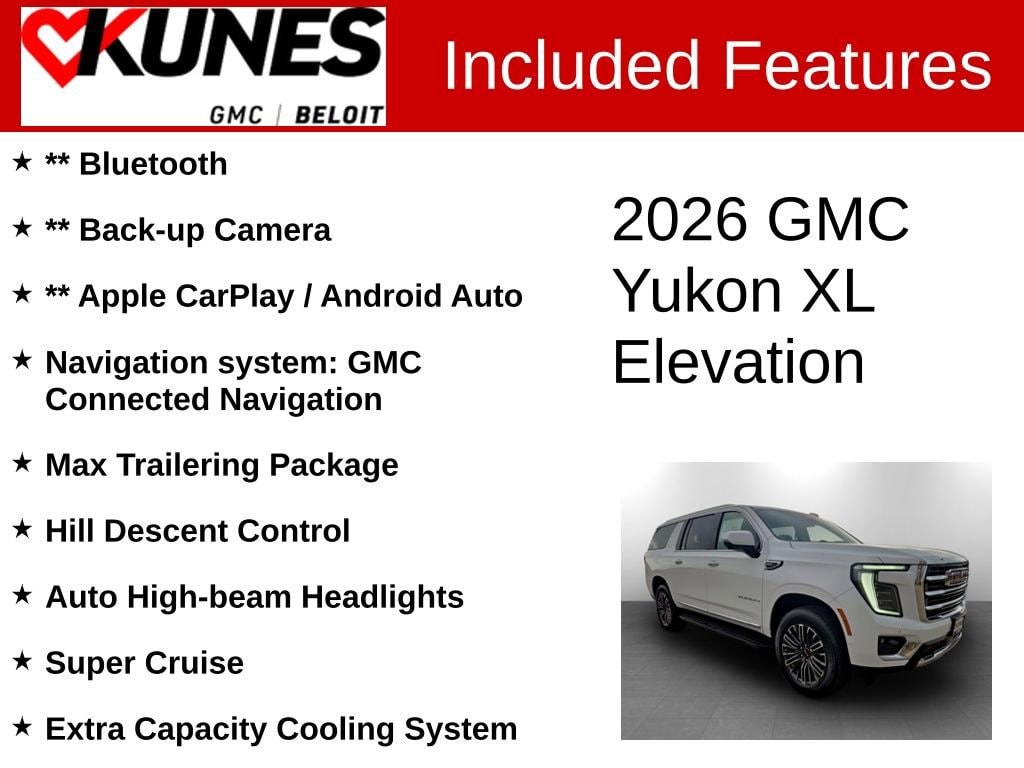 New 2026 GMC Yukon XL Elevation SUV