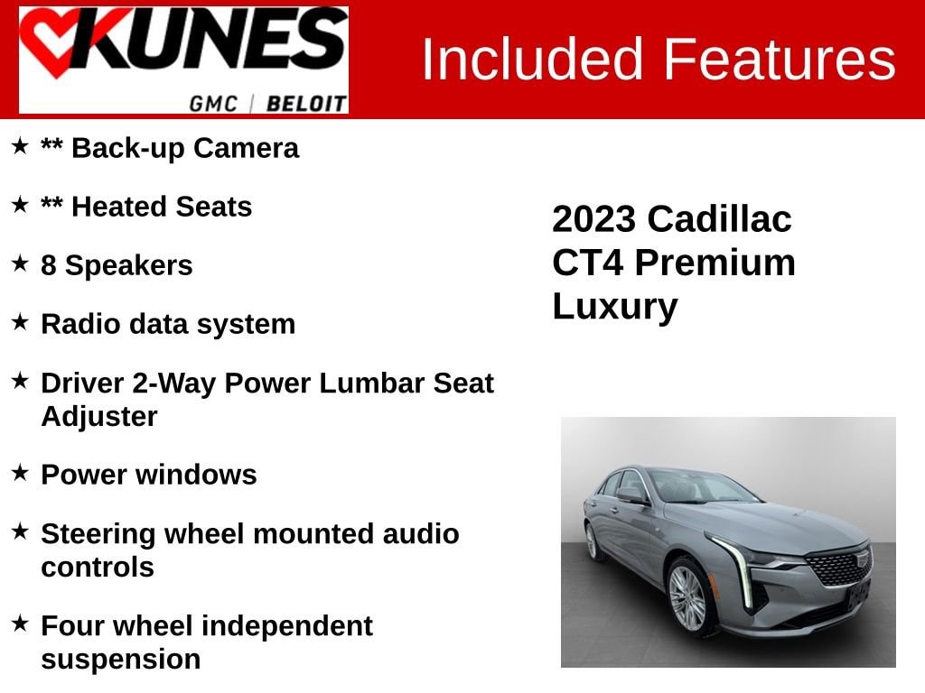 Used 2023 CADILLAC CT4 Premium Luxury Car